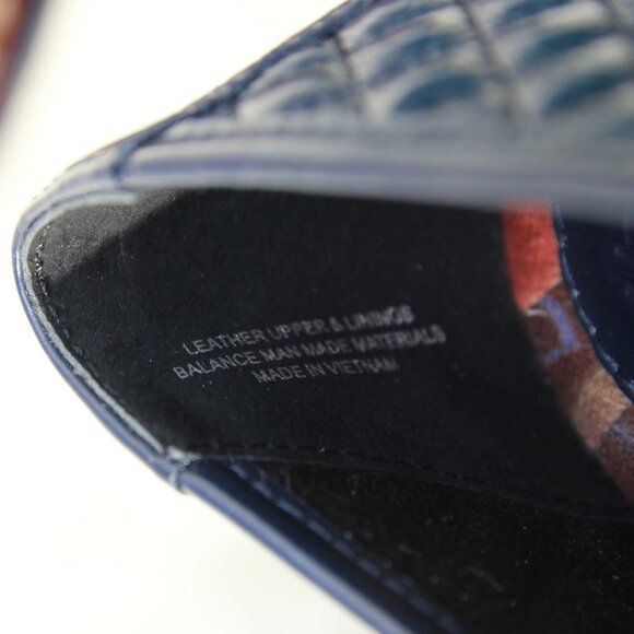 Born B73434 VBED14 Ballet Flat Womens Sz 10 EU 42 Navy Quilted Cap Toe Leather - Picture 14 of 15